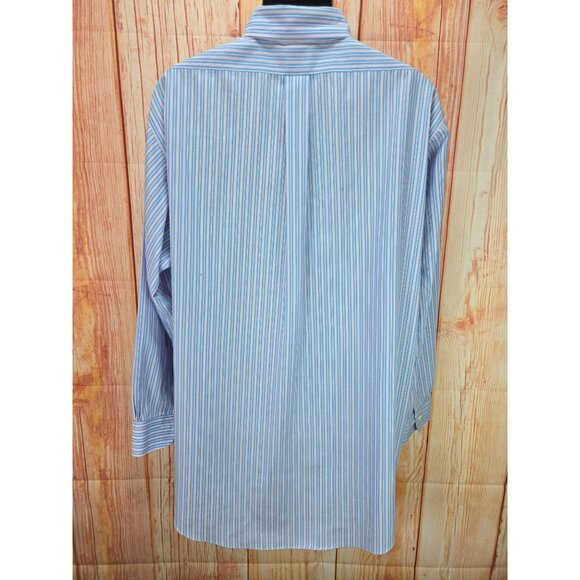 Brooks Brothers Mens Striped Dress Shirt 17.5-33 Non-Iron Traditional Fit - Picture 2 of 7